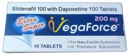 Vegaforce 200mg Tablet, Packaging Type : Box