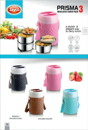 3 Pcs Plastic Insulated Lunch Box Set