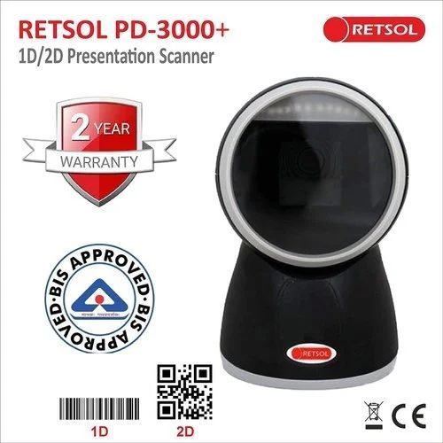 Retsol Pd-3000 Qr Code Wired Barcode Scanner