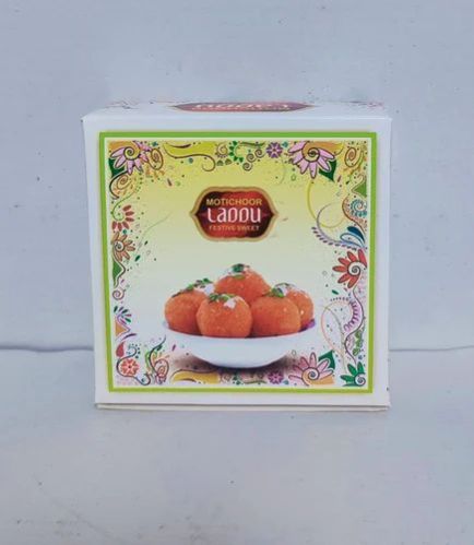 Square Laddu Box, Design : Printed