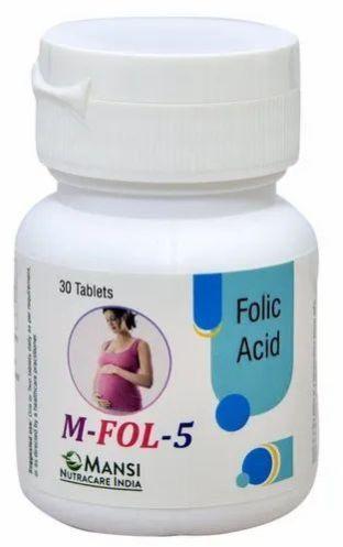 Folic Acid Tablet, Packaging Type : Bottle