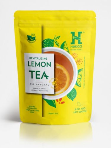 Hekaa 50g Lemon Tea, Packaging Type : Plastic Pouch