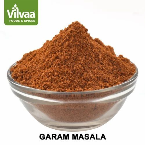 Vilvaa Brown Organic Garam Masala Powder, For Cooking, Spices, Certification : FSSAI Certified