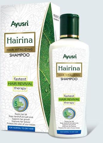 Ayusri Hairina Shampoo, Packaging Type : Plastic Bottle