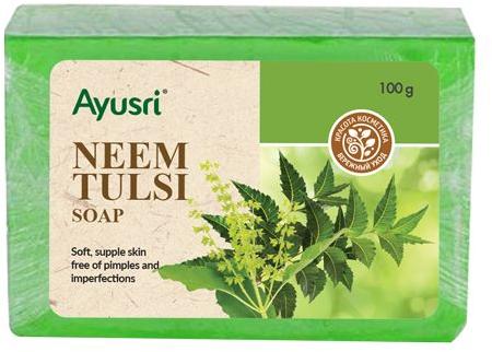 Manjishtha / Indian Madder / Ayusri Neem Tulsi Soap, Packaging Size : 100gm