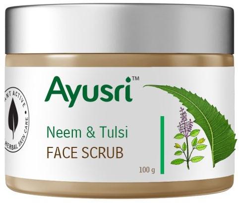 Neem & Tulsi Face Scrub, Packaging Type : Plastic Box