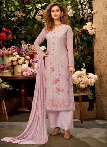 Georgette Salwar Kameez, Color : Pink