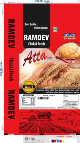 BOPP Wheat Flour Bag, For Packaging Food, Feature : Disposable, Eco-Friendly, Moisture Proof