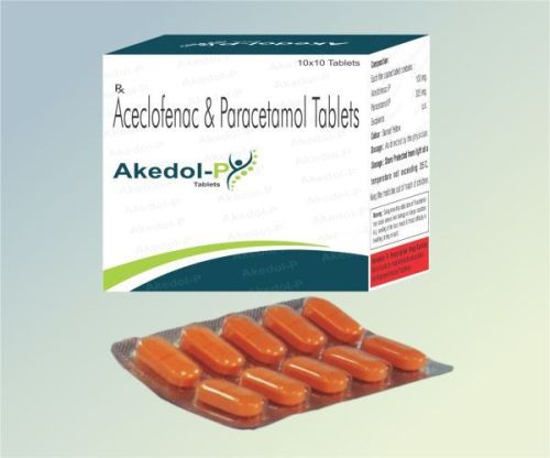 Aceclofenac and Paracetamol Tablet, For Hospital, Grade : Medicine Grade