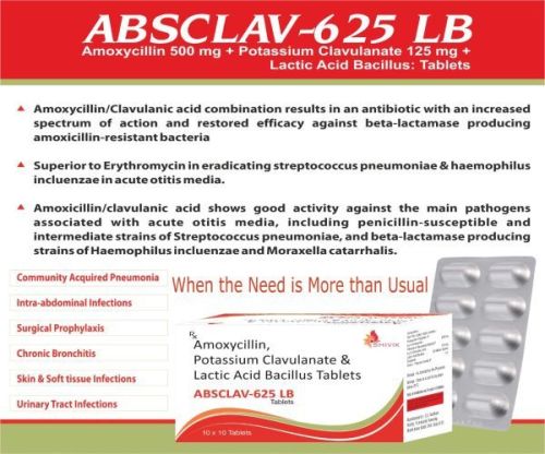 Amoxycillin Potassium Clavulanate Lactic Acid Bacillus Tablet