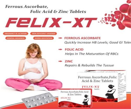 Ferrous Ascorbate Folic Axid Zinc Felix -xt Tablet