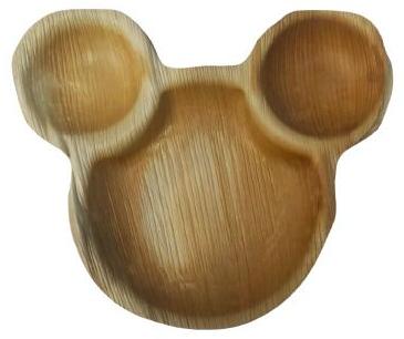 Mickey Mouse Areca Leaf Plate, For Serving Food, Feature : High Strength, Good Quality, Fine Finish