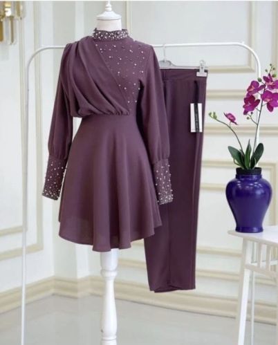 Women Fancy Purple Co-ord Set