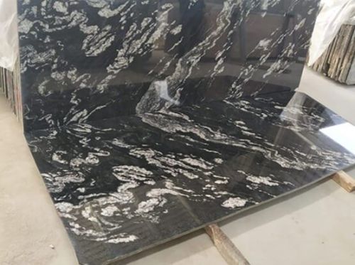 Polished Titanium Black Granite Slab, For Countertop