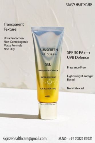 SPF 50 PA +++ Sunscreen Gel, For Personal, Feature : Skin Friendly