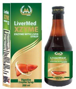 Livermed Xzyme Syrup, Packaging Type : Plastic Bottle