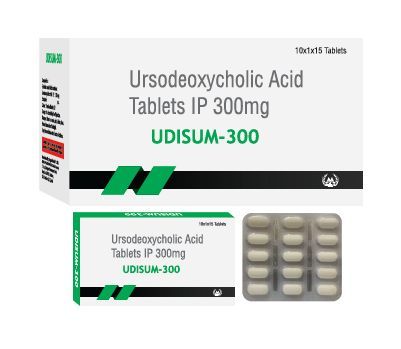 Ursodeoxycholic Acid 300mg Tablets, Packaging Type : Blister