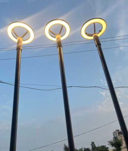 Coated Iron 50watt LED Pole Light, For Public Use, Feature : Durable, Fine Finishing, Hard, Heat Resistant