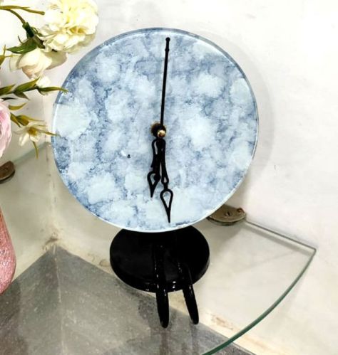 Marble Round Table Clock, Display Type : Analog