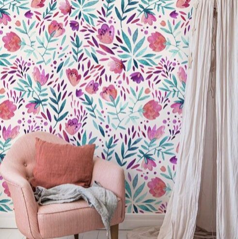 Printed Natural Floral Wallpaper, Feature : Colorful Pattern, Waterproof