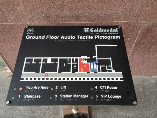 Audio Tactile Pictogram Braille Signage, Size : Customize