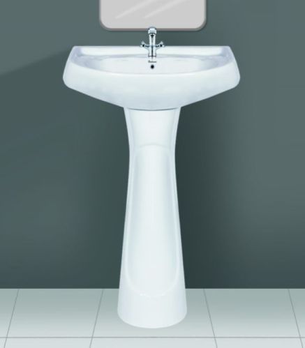 Classic Plain Series Wash Basin Pedestal Set