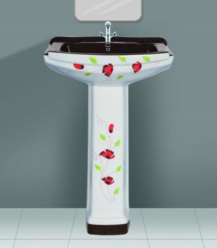 Coffee Brown Designer Series Sophia Wash Basin Pedestal Set