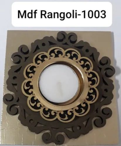 Round Non Polished 1003 MDF Rangoli, For Interior Design, Feature : Best Quality, Durable