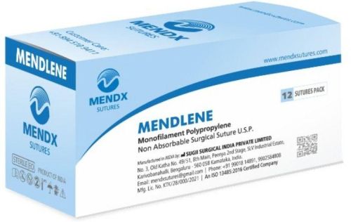 MENDLENE Monofilament Polypropylene Non Absorbable Surgical Sutures