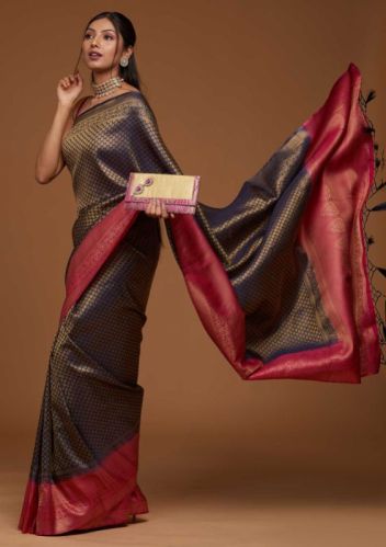 Border Designed Brocade Saree, Saree Length : 5.5 M (separate Blouse Piece)