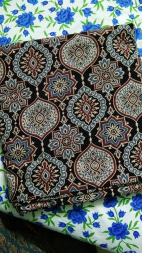 Printed Modal Silk Ajrakh Natural Fabrics, For Garments, Width : 20 Inch, 30 Inch, 40 Inch, 50