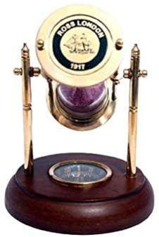 Nautical Sand Timer With Compass, Size : 5inch