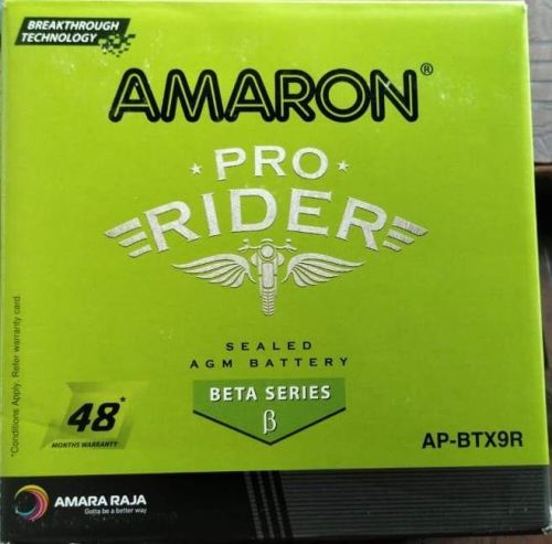 Amaron AP-BTX9R Two Wheeler Battery, For Automobile Industry, Feature : Heat Resistance, Non Breakable