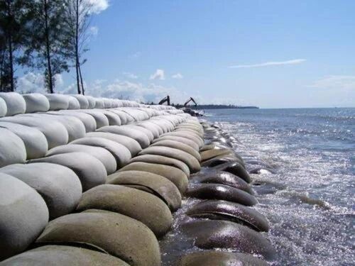 Plain Polypropylene Non Woven Geo Bag, Color : Black, White