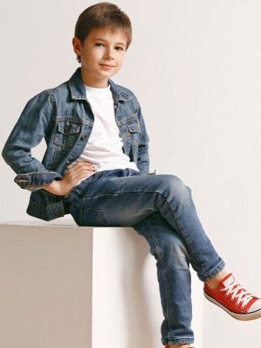 Plain Boys Denim Jeans, Technics : Machine Made