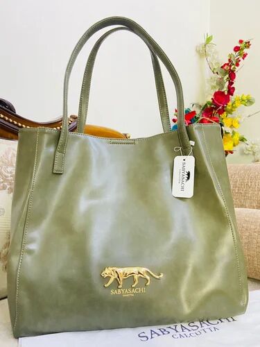 Sabyasachi Plain Leather Tote Bags, Gender : Female