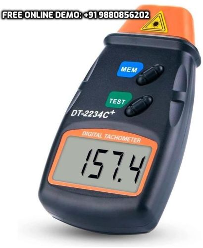 Black Battery Plastic Bibox Labs Digital Tachometer, Length : 10-15cm
