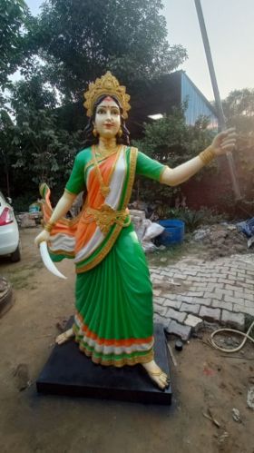 Metal Polished Bharat Mata Statue, For Outdoor, Pattern : Printed