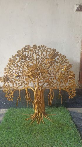 Polished Brass Wall Tree, For Decoration, Style Type : Vintage