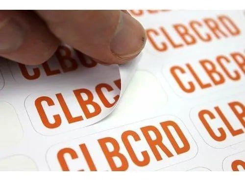 Rectangular Paper Adhesive Printed Stickers, For Industrial, Size : Standard