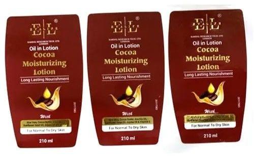 Glossy PVC Cosmetic Printed Labels, For Industrial, Size : Standard