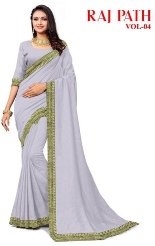 Kumari Silk Unstitched Surat Saree, For Easy Wash, Dry Cleaning, Packaging Type : Polythin