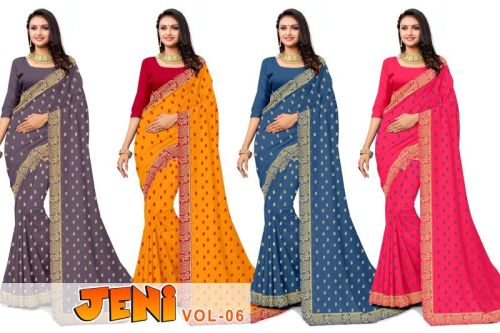 Unstitched Dhupion Surat Saree Kumari Silk, For Easy Wash, Dry Cleaning, Size : 6