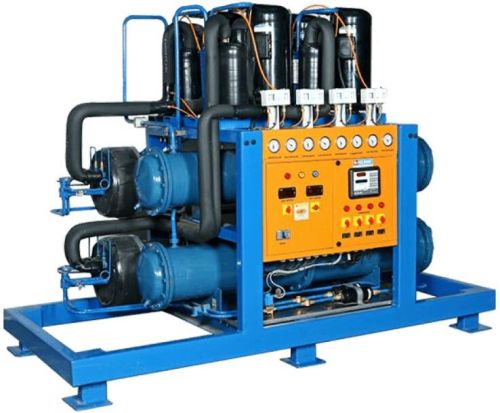 Polished Mild Steel 50HZ 36- -36 Electric 200-300kg Chilling Plant, For Water Cooling, Air Cooling