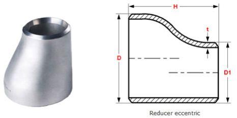 Round ASME B16.9 Buttweld Eccentric Reducers