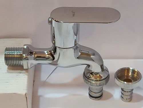 Grey Bright Chrome Plates Brass 1024 Bib Tap, For Bathroom