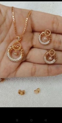 Moissanite Pendant Set, Purity : Best Quality