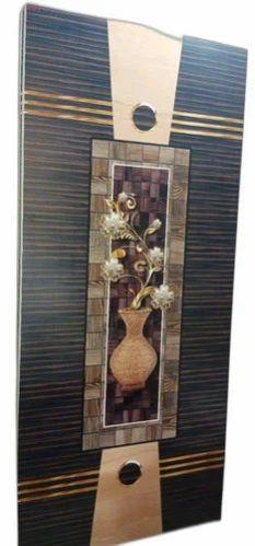 Rectangle WPC Flower Print Door, Size : 6.5x2.5 Feet
