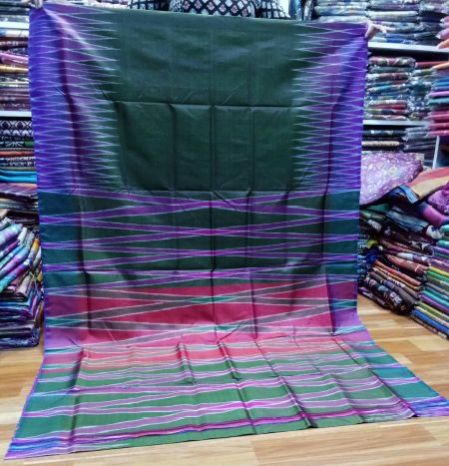 Printed Ikat Silk Sarees, Technics : Machine Made