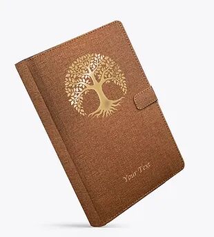 Customized Canvas Finish Leather Diaries, Color : Brown